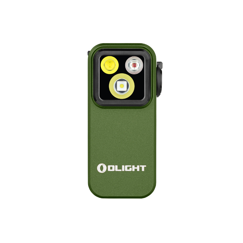 Olight Oclip Pro Clip on Flashlight with Floodlight Spotlight and Red Light