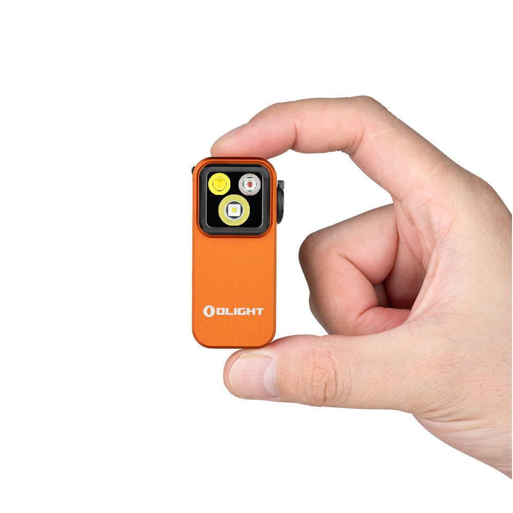 Olight Oclip Pro Clip on Flashlight with Floodlight Spotlight and Red Light