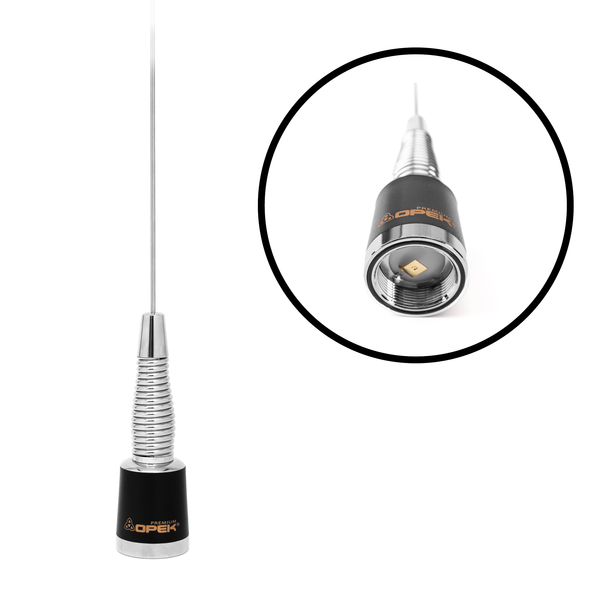 1/4 Wave 38 MHz Bandwidth (136-174 MHz) VHF GP Antenna (Chrome)